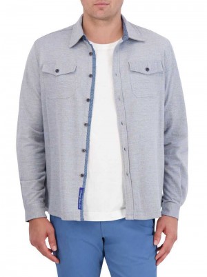Robert Graham Storrs Long Sleeve Knit Shirt Jacket Blauw | LT0793245