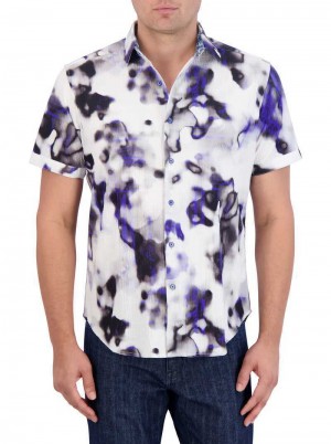Robert Graham Tasman Short Sleeve Button Down Shirt Blauw | WG4682173