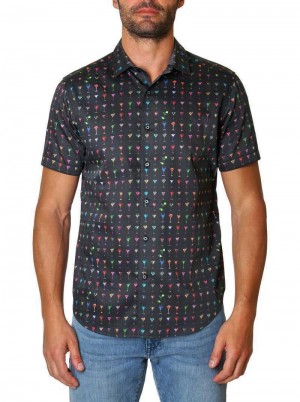 Robert Graham The Martini 2 Short Sleeve Shirt Zwart | IM5762309
