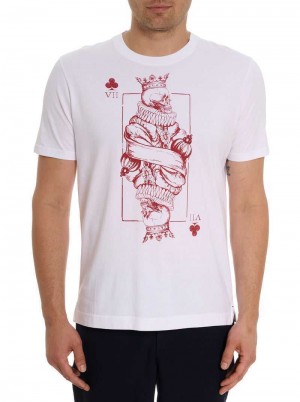 Robert Graham The Skull King T-shirt Wit | PI2459716