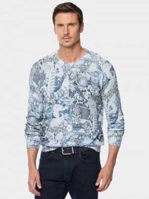 Robert Graham Valtos Long Sleeve Knit Blauw | OC1842650