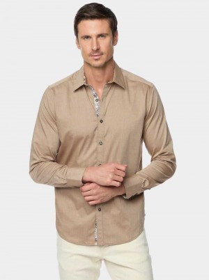 Robert Graham Wayfarer Long Sleeve Button Down Shirt Khaki | CH6397580