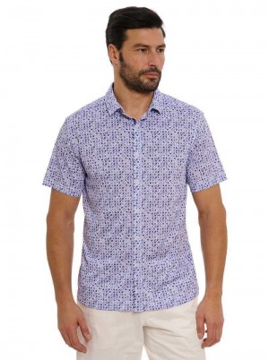 Robert Graham Zambia Short Sleeve Knit Shirt Paars | JV9370456